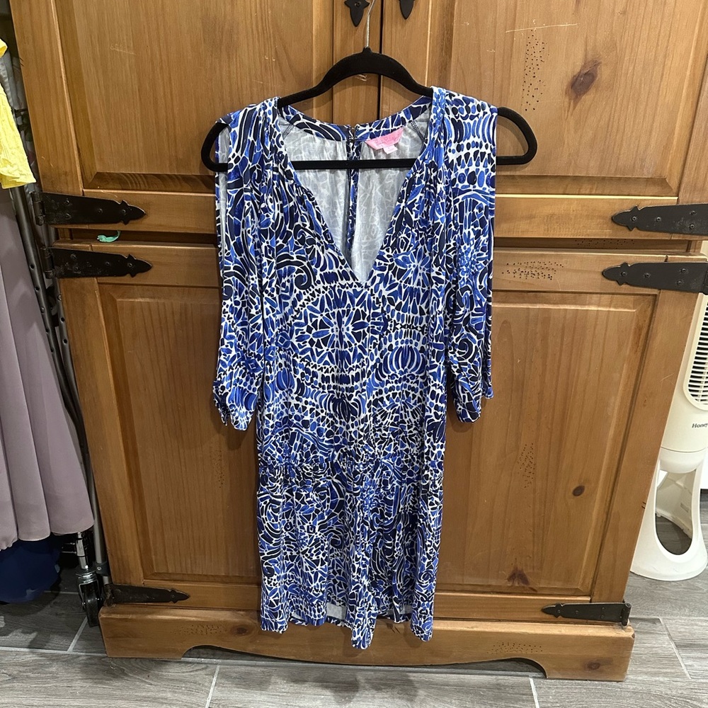 Lilly Pulitzer Blue 3/4 Romper